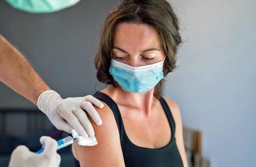 The Ossining Volunteer Ambulance Corps (OVAC) and Phelps Hospital Northwell Health will follow up their successful Jan. 10 Covid vaccine clinic at Bedford’s Fox Lane High School with another Jan. 31. Photographs courtesy OVAC/Phelps.