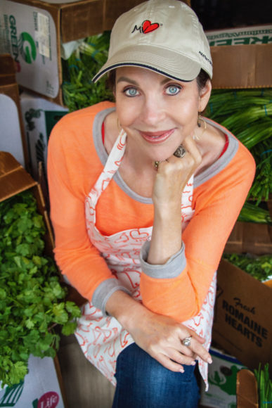 Susanna Herlitz-Ferguson, creator of MV The Dressing and founding owner of MV Salads on Martha’s Vineyard. 
Photograph by Paul Morejean.