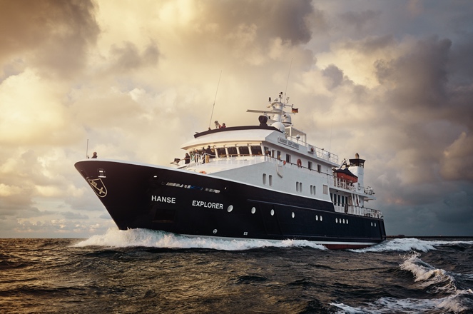Once a polar yacht only, the superyacht Hanse Explorer has been redesigned to take on the tropics as well. Photographs courtesy Eyos Expeditions. 