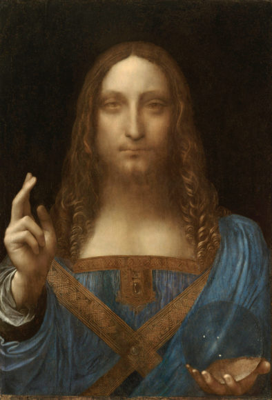 Leonardo’s “Salvator Mundi” (1499-circa 1510, oil on walnut panel) – the most expensive artwork sold at auction to date – is the subject of a Feb. 17 lecture at Sarah Lawrence College in Yonkers. Courtesy Getty Images.