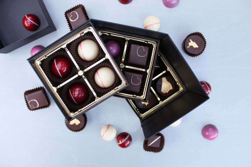 Nothing says “Valentine’s Day” quite like bespoke chocolates by Jean-Georges. Courtesy Jean-Georges.