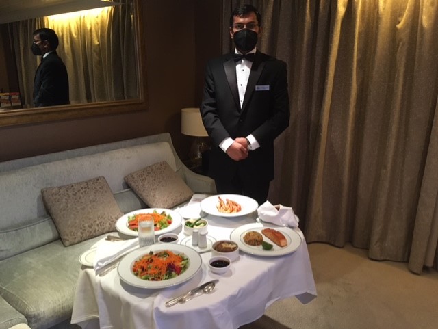 You can enjoy vegan and vegetarian foods on Regent Seven Seas Cruises in any one of the upscale dining venues and even with room service in your butler-served luxury cabin suite. Courtesy Debbi Kickham.
