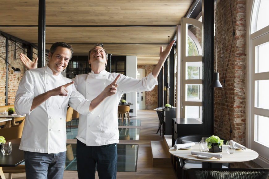 Twin chefs Sergio and Javier Torres double the delights at the Gran Meliá Palacio de los Duques’ Dos Cielos restaurant.
Photographs courtesy 
Gran Meliá Palacio 
de los Duques.