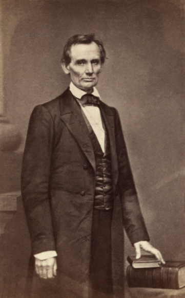 Abraham Lincoln in the Mathew Brady photograph taken Feb. 27, 1860 in Manhattan, hours before the Cooper Union speech that would make him a national figure. Five years later, he would be assassinated on April 14, dying in the early morning hours of the 15th. 