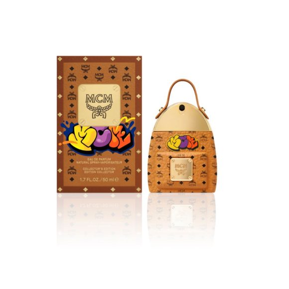 MCM x SambyPen takes its theme from Berlin’s street art and graffiti scene as well as @SambyPen’s cheeky youth in Seoul, Korea. Courtesy MCM.