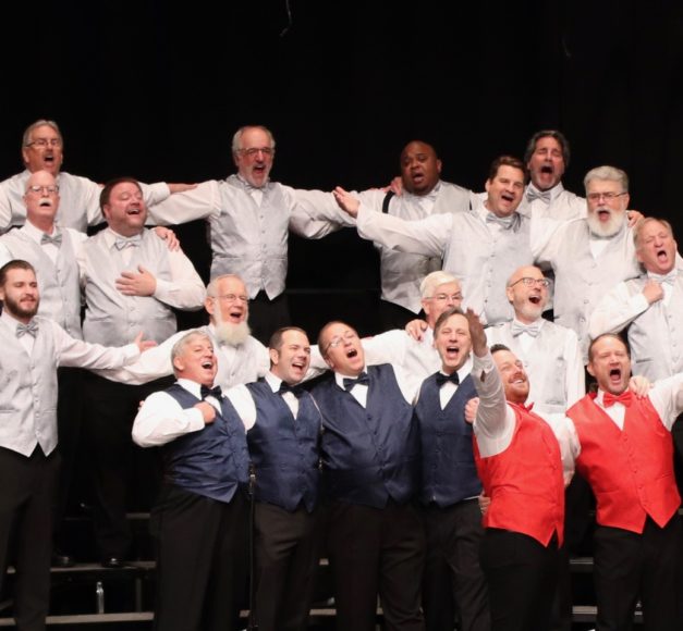 The Westchester Chordsmen’s musical repertoire extends beyond its barbershop-style roots to Broadway show tunes, doo-wop, traditional, gospel and contemporary songs arranged in four-part a cappella harmony for tenor, lead, baritone and bass singers. Courtesy The Westchester Chordsmen.