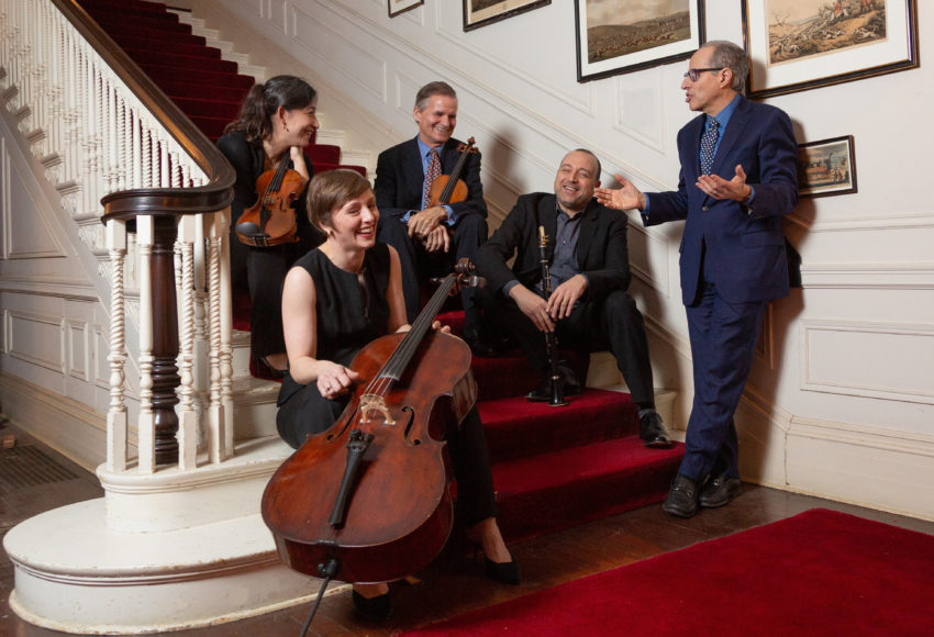 Members of the Music From Copland House ensemble, with Copland House Artistic and Executive Director Michael Boriskin. Photograph by Alison Bert.