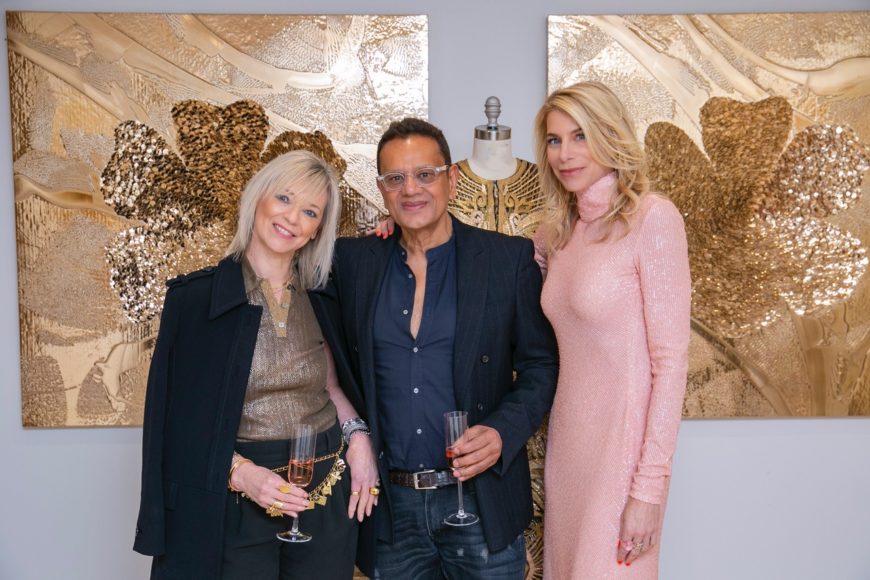 Avril Graham, executive fashion and beauty editor of Harper’s Bazaar; fashion designer Naeem Khan; and Sarah Gargano, founding CEO of Sarah Gargano Communications, at La Maison Valmont in Manhattan’s Carlyle hotel April 22.