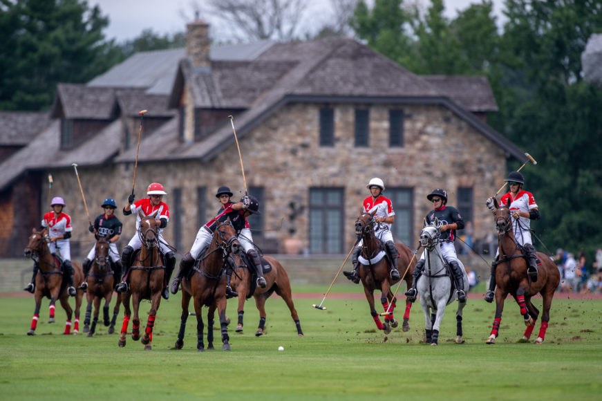 Team Audi and Team Gardenvale in action at Greenwich Polo Club. Photographs by Marcelo Bianchi for Greenwich Polo Club.