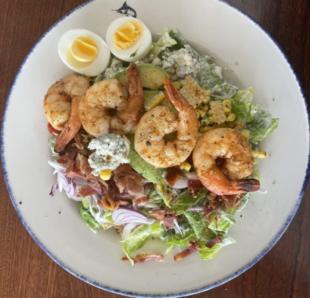 Special of the day, prawn Cobb salad.