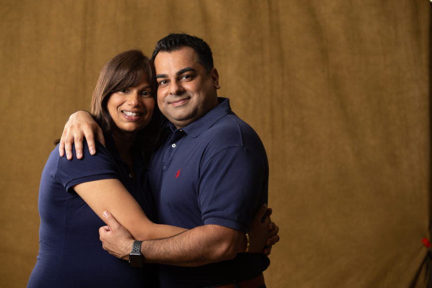 Hiral Shah, a private client adviser at J.P. Morgan Wealth Management in Mount Kisco, and wife, Vidya Bhat, principal of the Waverly Elementary School in Eastchester. Photographs by John Rizzo. 