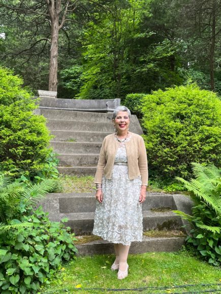 In the Sunken Garden of Caramoor Center for Music and the Arts in Katonah for the opening night of its annual summer music festival. Photograph by David Hochberg and Ned Kelly.

