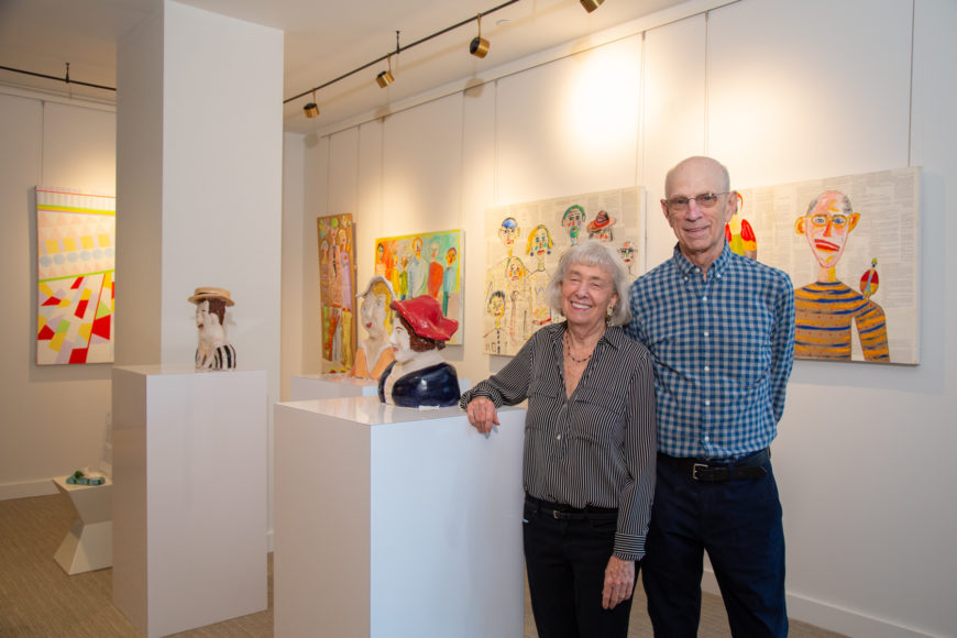 Joe and Lynn Halperin, among the first residents of Waterstone of Westchester, are exhibiting their artwork there on Aug. 3.