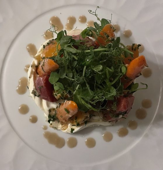 Spring carrot and beet salad at La Crémaillère.